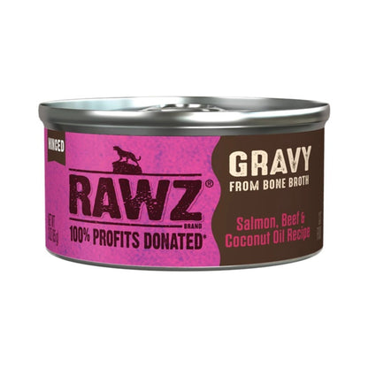 Rawz Cat Gravy Salmon Beef Coconut Oil 3oz. (Case of 18)