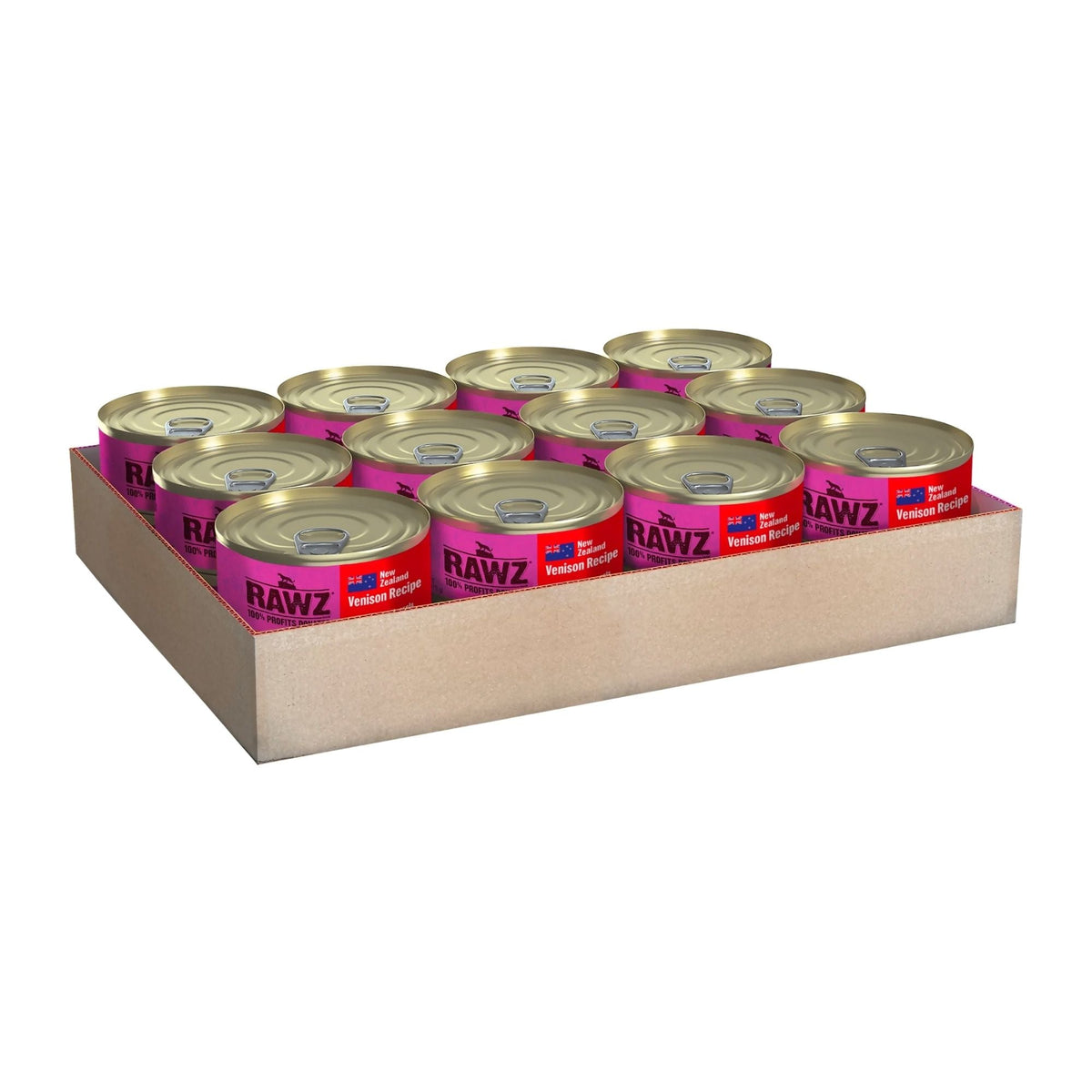 Rawz Cat 94% Venison Green Mussels Pate 3oz. (Case of 24)