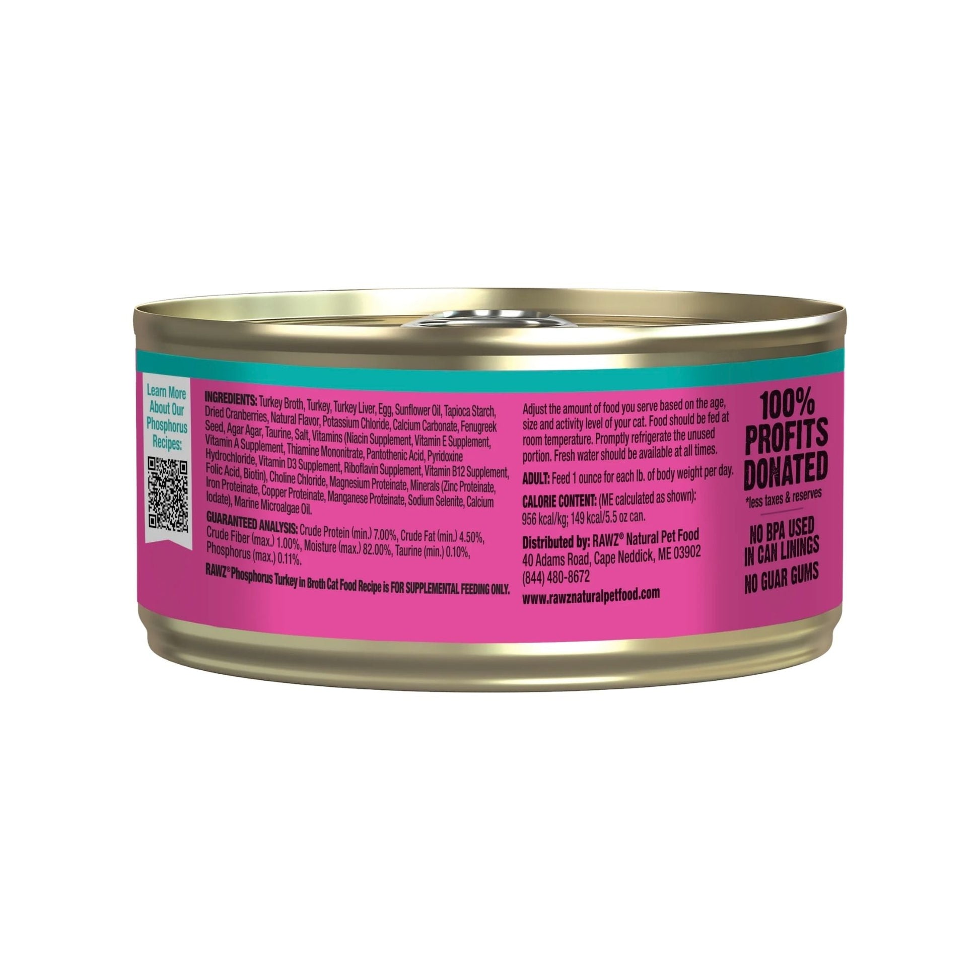Rawz Phosphorus Cat Turkey Pate 5.5oz. (Case of 24)