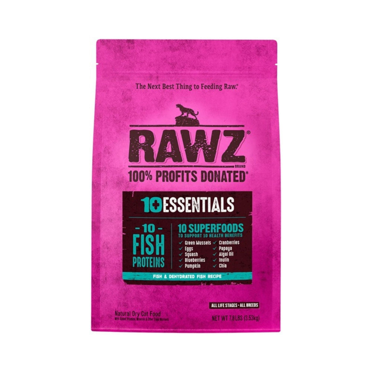 Rawz 10 Essentials Cat Fsh & Dehydrated Fish 7.8Lb