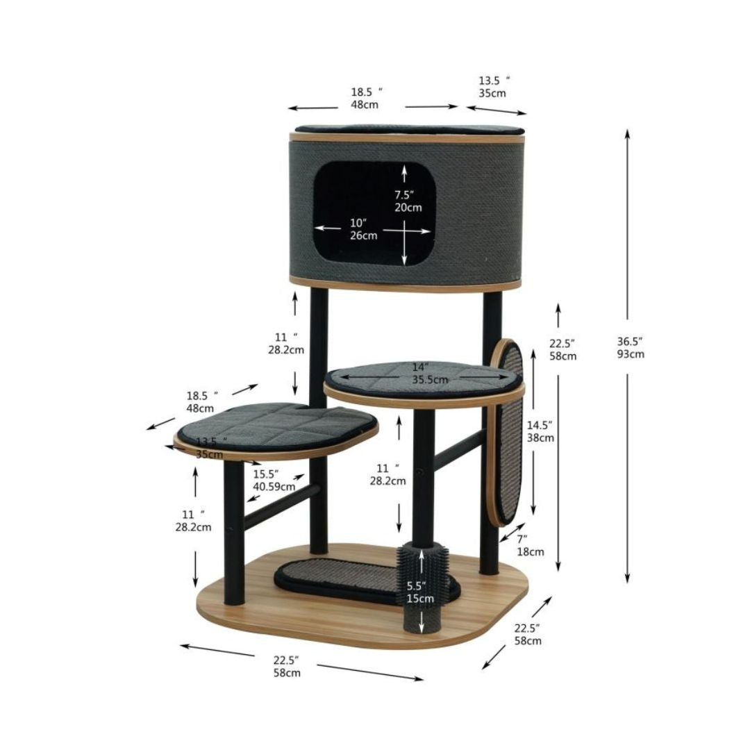 PetPals Starbz Industrial Style Cat Tree
Charcoal 37 in