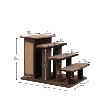 PetPals Zoso 2in1 Modern Pet Stairs and Storage
Brown 20 in