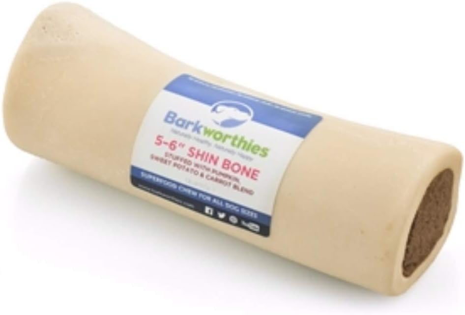 Barkworthies Shin Bone Stuffed Pumpkin Sweet Potato & Carrot Dog Treat 10ct/5-6i