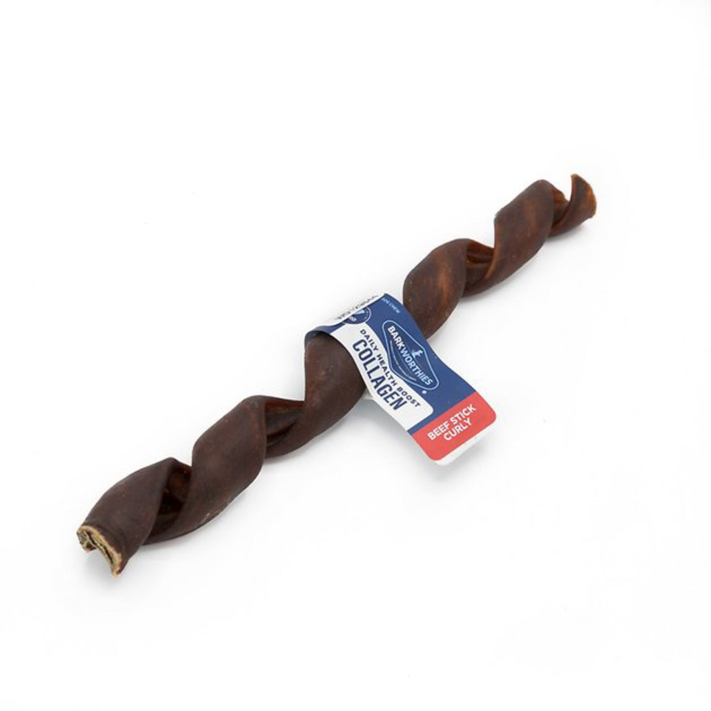 Barkworthies Collagen Beef Stick Curly Dog Treat 20ea/9 in, 20 ct