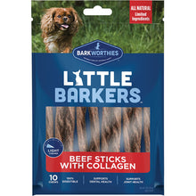 Barkworthies Little Barkers Beef Sticks with Collagen Dog Treat 10ct