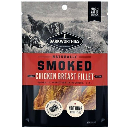 Barkworthies Smoked Chicken Breast Fillet Dog Treat Medum 4oz