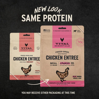 Vital Essentials Dog Freeze-Dried Mini Nibs Chicken 5.5oz.