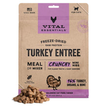 Vital Essentials Cat Freeze-Dried Raw Grain Free Turkey Entree Mini Nibs 8oz.