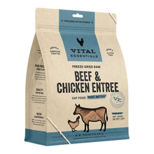 Vital Essentials Cat Freeze-Dried Raw Grain Free Beef & Chicken Mini Patties Entree 15oz.
