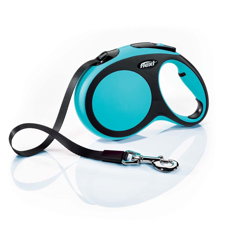 Flexi Comfort Retractable Tape Dog Leash Blue 16 ft Medium