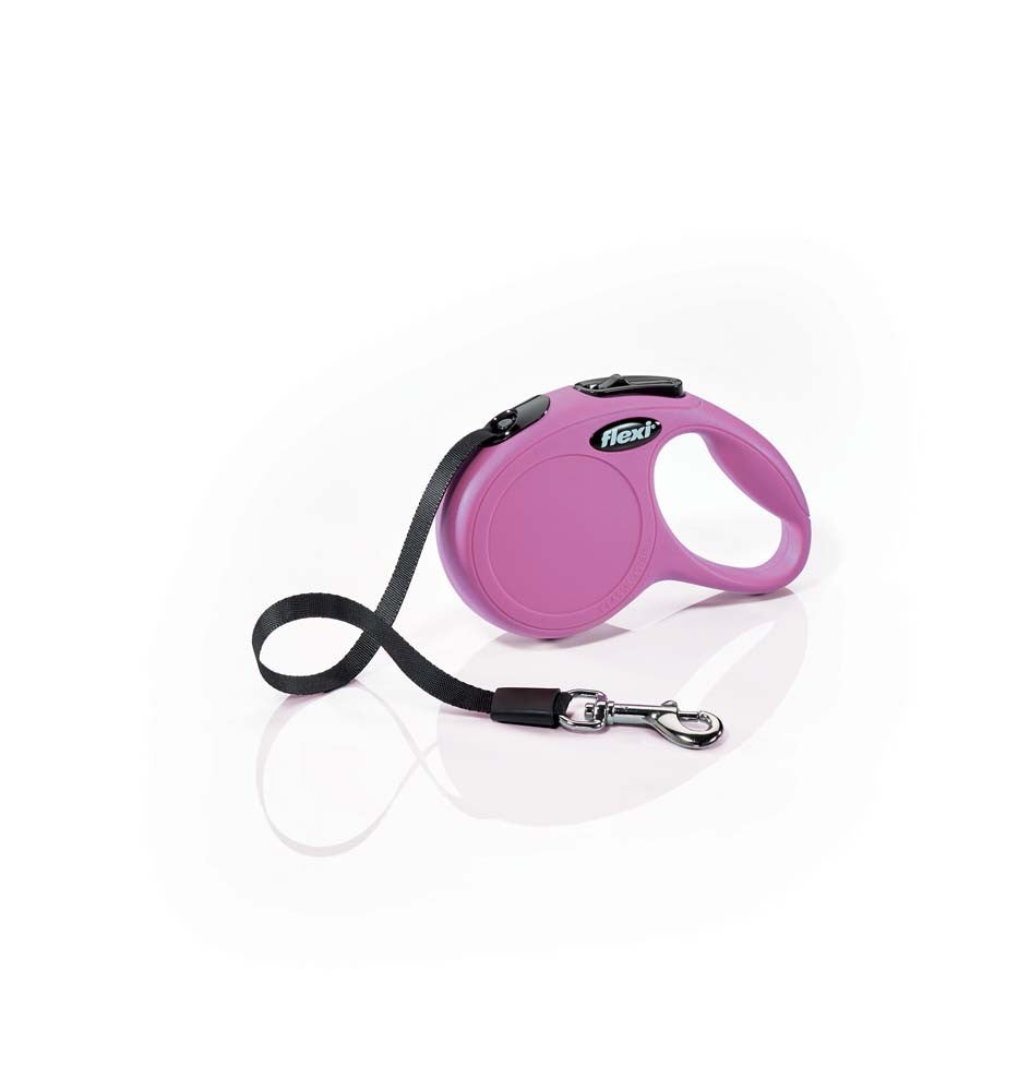 Flexi Classic Retractable Tape Dog Lead X-small 26lbs 10ft Pink