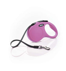 Flexi Classic Retractable Tape Dog Lead Pink Small 33lbs 16ft