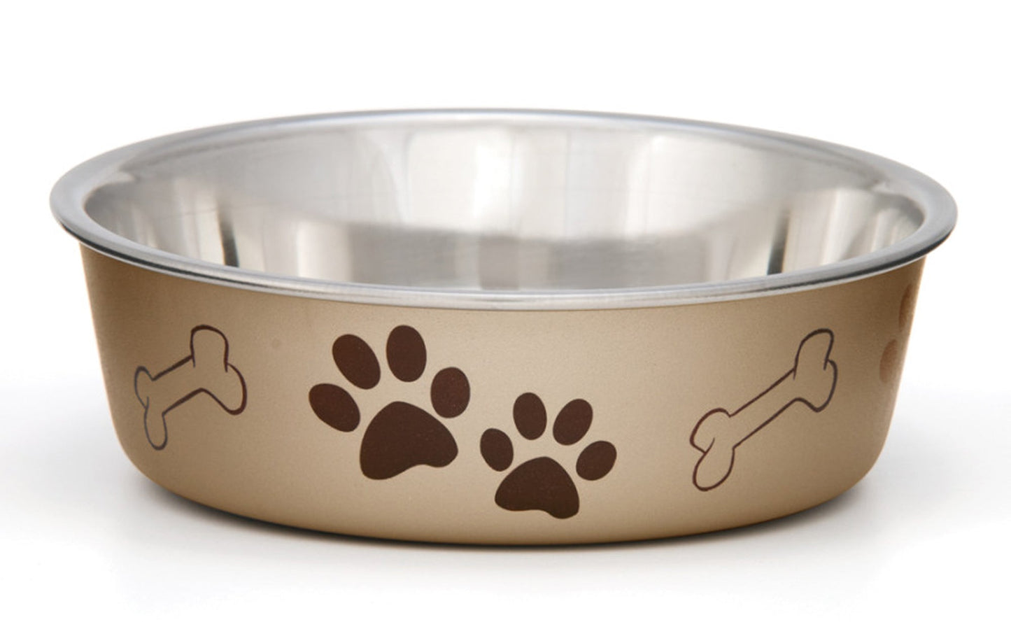 Loving Pets Bella Bowl Metallic Dog Bowl Champagne Small