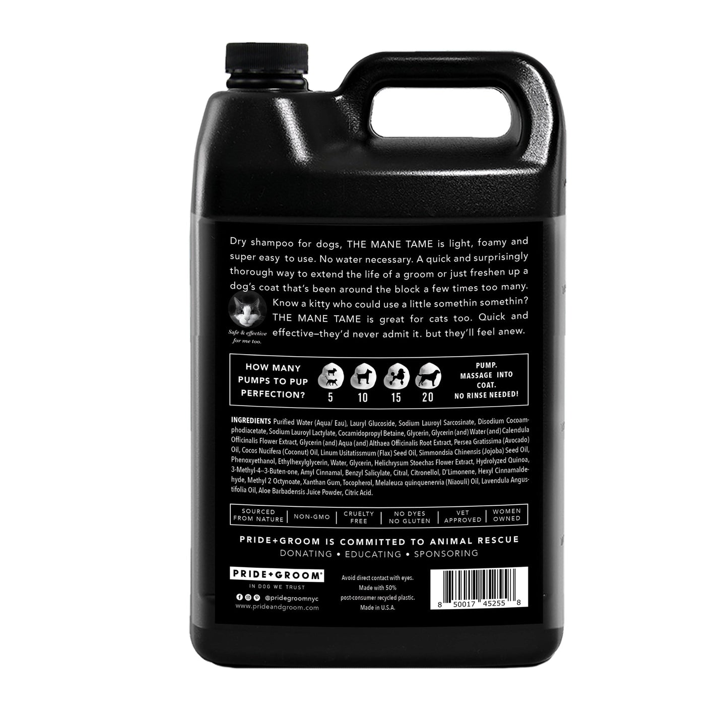 THE MANE TAME Waterless Foaming Dog & Cat Shampoo | No-Rinse, Quick Freshen-Up