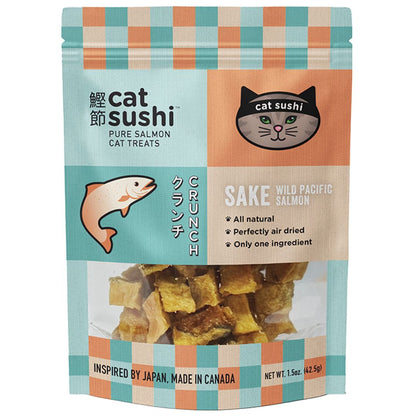 Earthly Cat Grain Free Sushi Crunch Sake Salmon Bites 1.5Oz