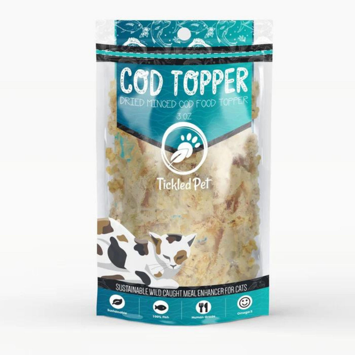 **Tickled Pet Cat 3oz. Cod Topper