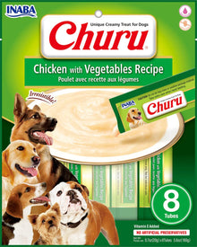 Inaba Dog Churu Chicken Veg 5.6oz. (6 Count)