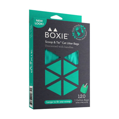 Boxiecat Cat Scoop & Tie Litter Bag - 120 Count