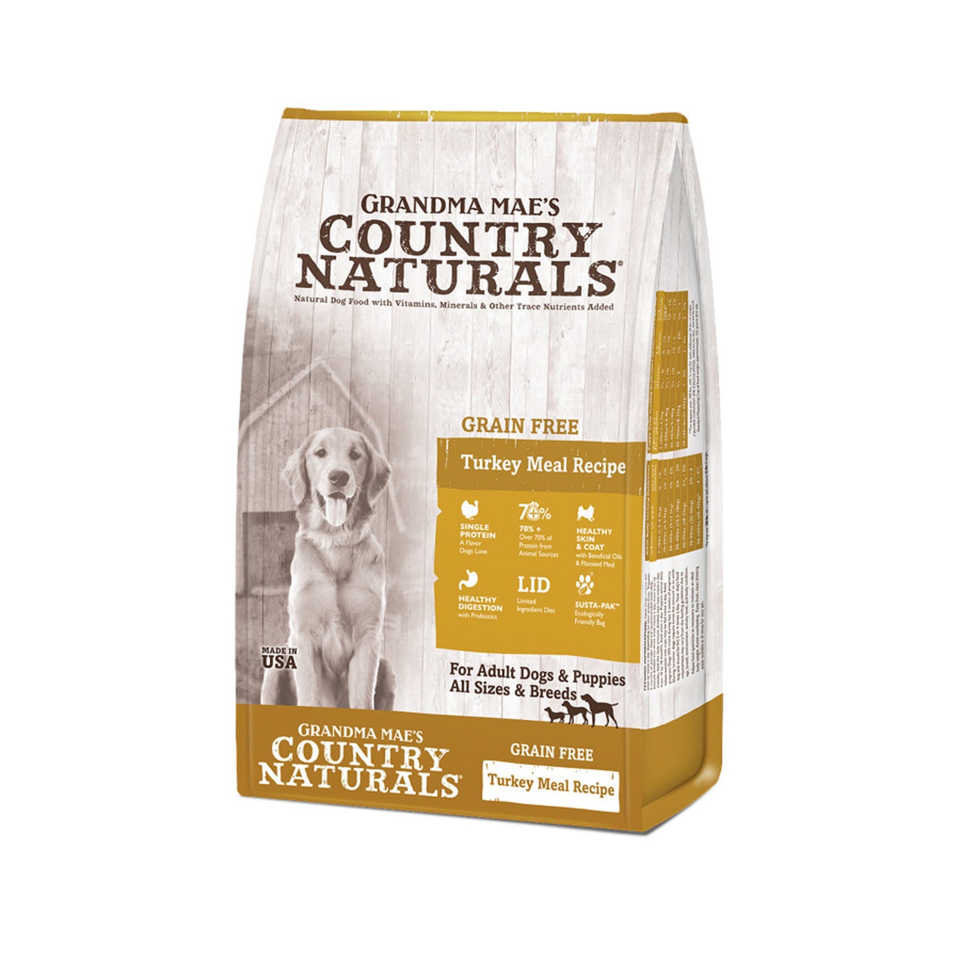 Grandma Maes Country Naturals Grain Free LID Turkey Dog Food 4 lb