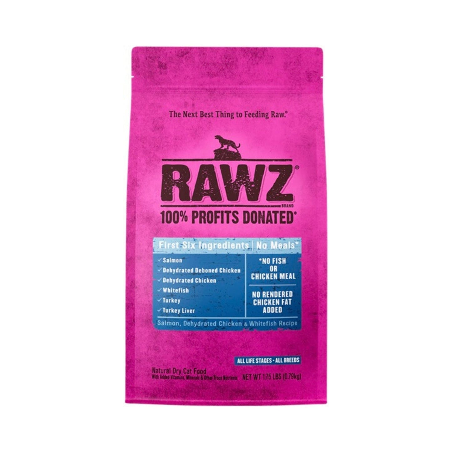 Rawz Cat Salmon Chicken Whitefish Meal Free 1.75Lb