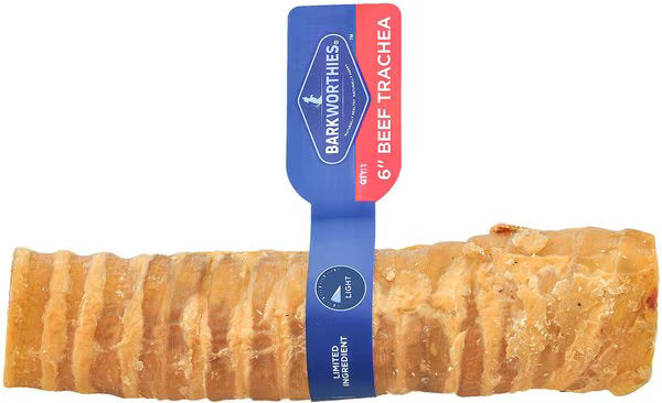 Barkworthies Beef Trachea Dog Treat (6")