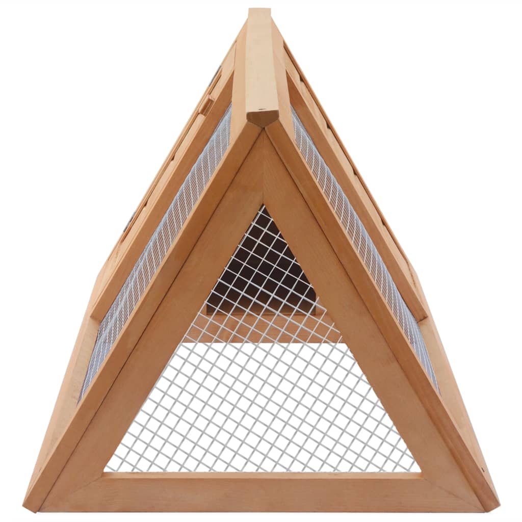 vidaXL Rabbit Hutch Bunny Cage EnclosureIndoor and Outdoor Solid Fir Wood