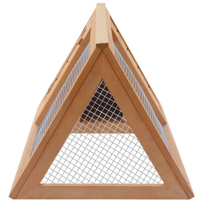 vidaXL Rabbit Hutch Bunny Cage EnclosureIndoor and Outdoor Solid Fir Wood