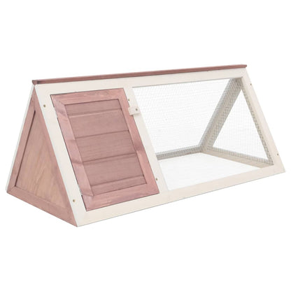 vidaXL Rabbit Hutch Bunny Cage EnclosureIndoor and Outdoor Solid Fir Wood