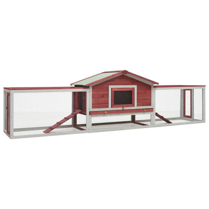 vidaXL Rabbit Hutch Bunny Cage with Pull Out Tray Rabbit Enclosure Solid Wood