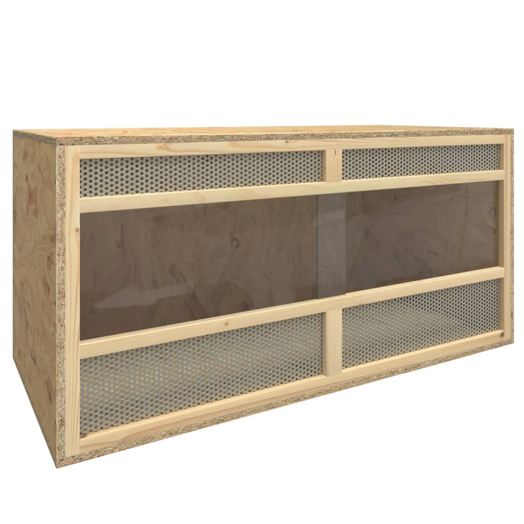 vidaXL Reptile Terrarium Bearded Dragon Tank with Double Doors Snake Enclosure