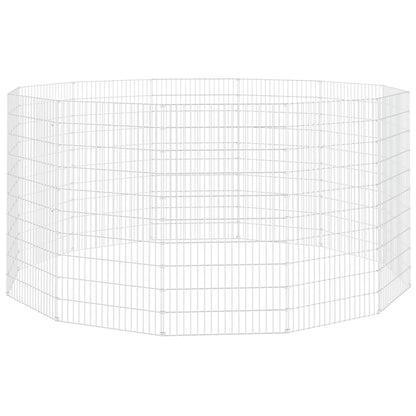 vidaXL Free Range Animal Enclosure 12-Panel 21.3"x39.4" Galvanized Iron