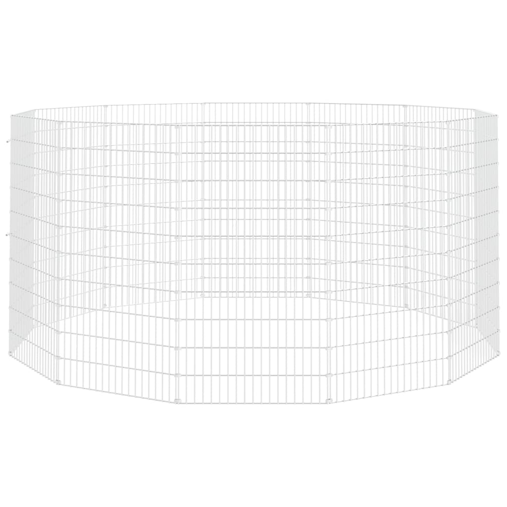 vidaXL Free Range Animal Enclosure 12-Panel 21.3"x39.4" Galvanized Iron