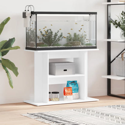 NNEVL Aquarium Stand White 80x35x60 cm Engineered Wood