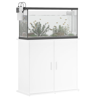 NNEVL Aquarium Stand White 81x36x73 cm Engineered Wood