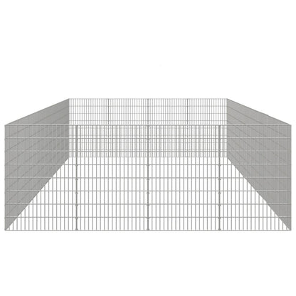 vidaXL Free Range Animal Enclosure 24-Panel 21.3"x31.5" Galvanized Iron
