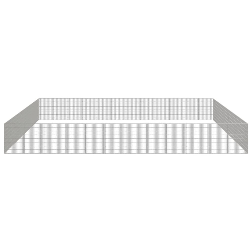 vidaXL Free Range Animal Enclosure 48-Panel 21.3"x31.5" Galvanized Iron