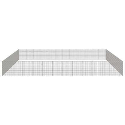 vidaXL Free Range Animal Enclosure 48-Panel 21.3"x31.5" Galvanized Iron
