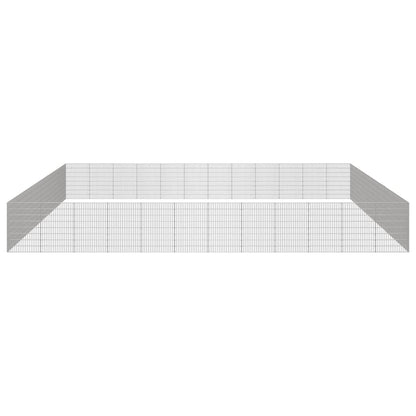 vidaXL Free Range Animal Enclosure 48-Panel 21.3"x31.5" Galvanized Iron
