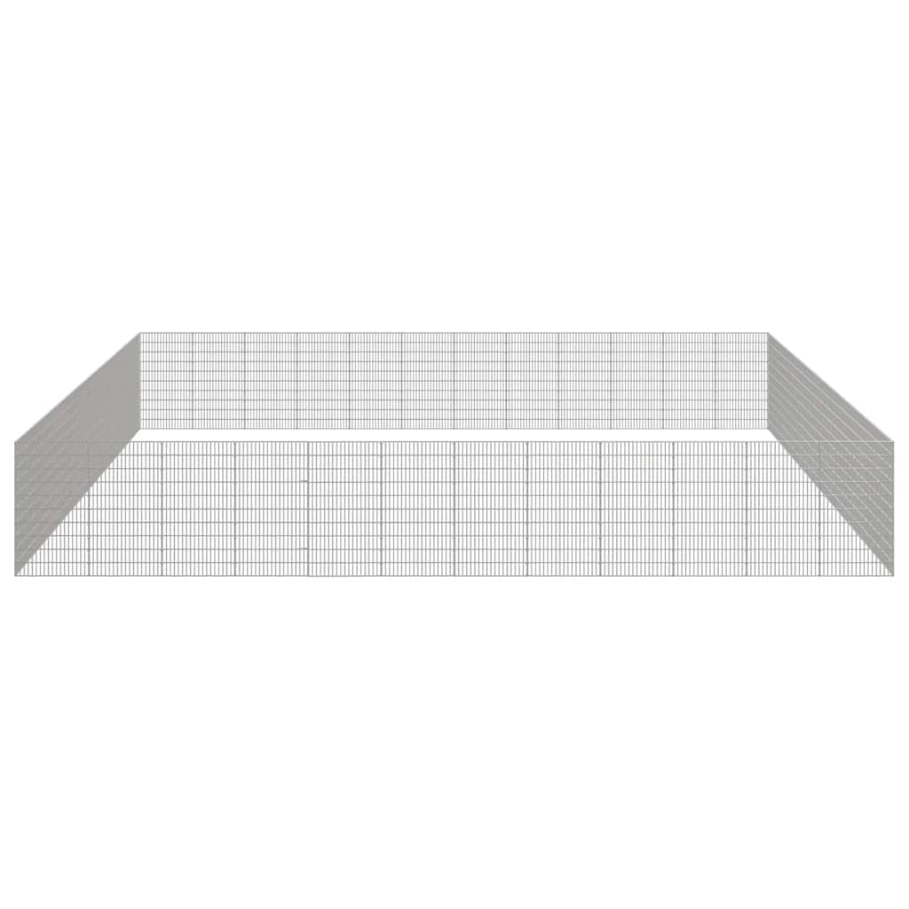 vidaXL Free Range Animal Enclosure 48-Panel 21.3"x39.4" Galvanized Iron