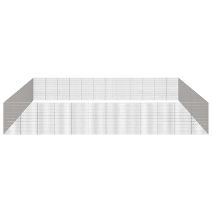 vidaXL Free Range Animal Enclosure 48-Panel 21.3"x39.4" Galvanized Iron