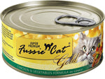Fussie Cat Gold Chicken Veg Gravy 2.82oz/24  Superprem Can