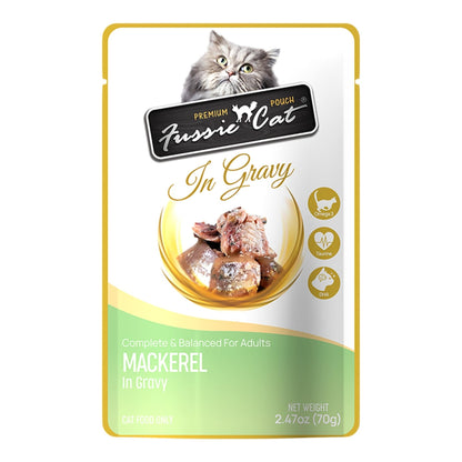 Fussie Cat Premium Mackerel in Gravy 2.47 oz. Pouch Default Title