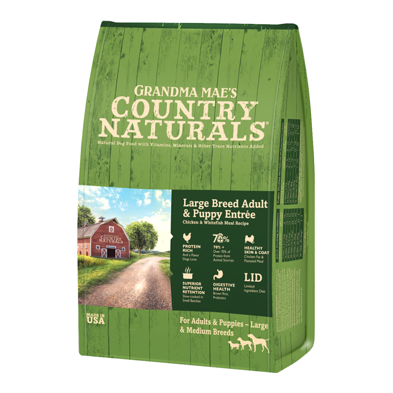 Grandma Mae's Large Breed Adult & Puppy Entree Dry Dog Foods 14lb