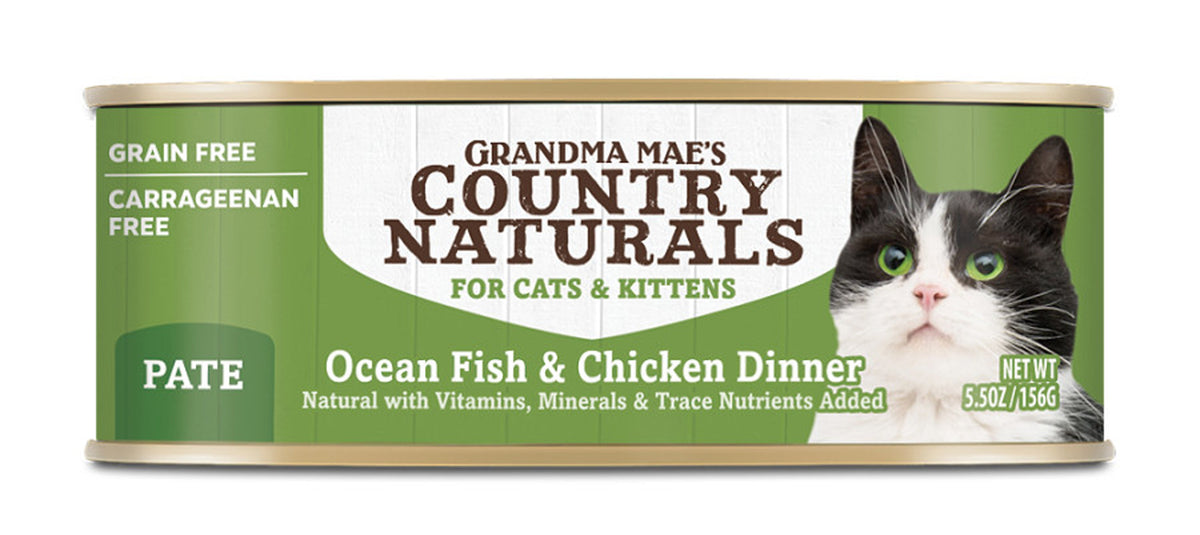 Grandma Mae's Grain Free Ocean Fish & Chicken Cat Food 5.5oz