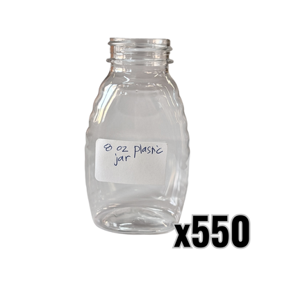 8 oz Plastic Classic Honey Jars