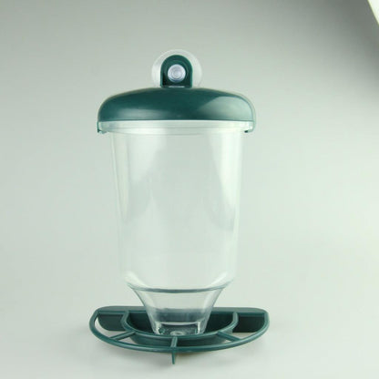 Green Nature-Inspired Hanging Bird Feeder With Detachable Roof
