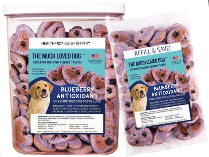 Much Loved Dog Training Treats Blueberry Antioxidant 6 Oz