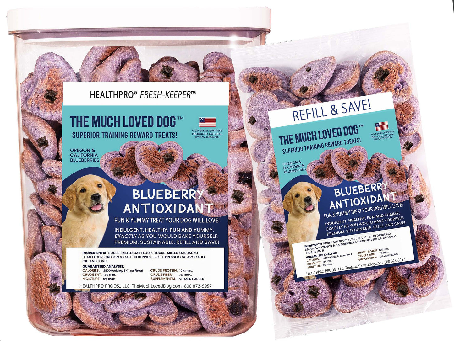 Much Loved Dog Training Treats Blueberry Antioxidant 6 Oz