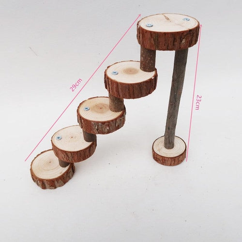 Solid Wood Spiral Staircase Hamster Toy 1