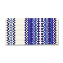1458-7 Gemini 40x34 New Zealand Wool Saddle Blanket WHT PPL TURQ